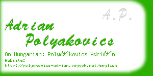 adrian polyakovics business card